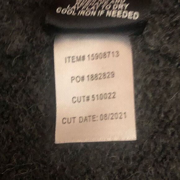 Torrid Drop Shoulder Open Front Duster With Sequin Detail On Sleeves. Gray. 2 - Picture 6 of 6